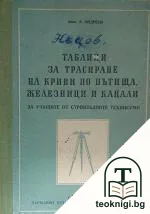 Таблици за трасиране на криви по пътища, железници и канали — корица