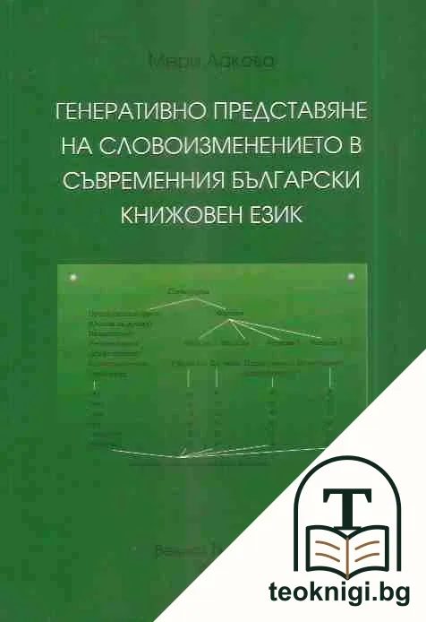 Генеративно представяне на словоизменението в съвременния български книжовен език — корица