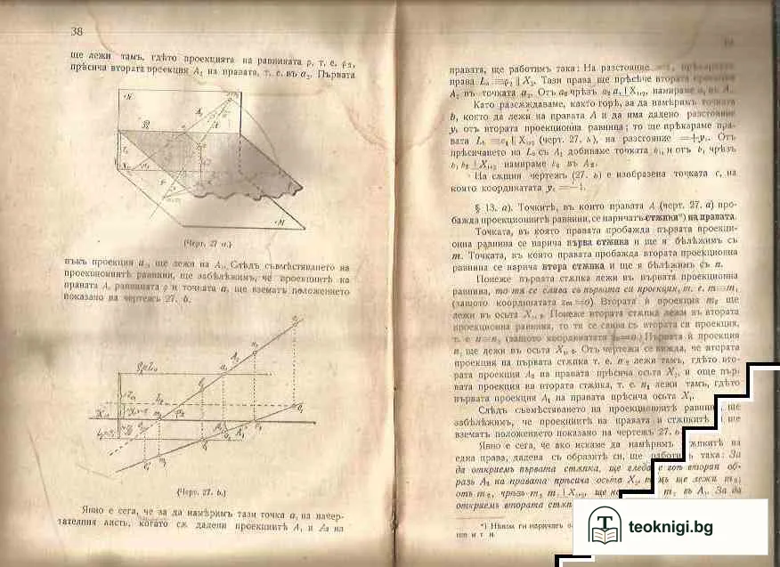 Учебникъ по дескриптивна геометрия. Часть I — снимка 2